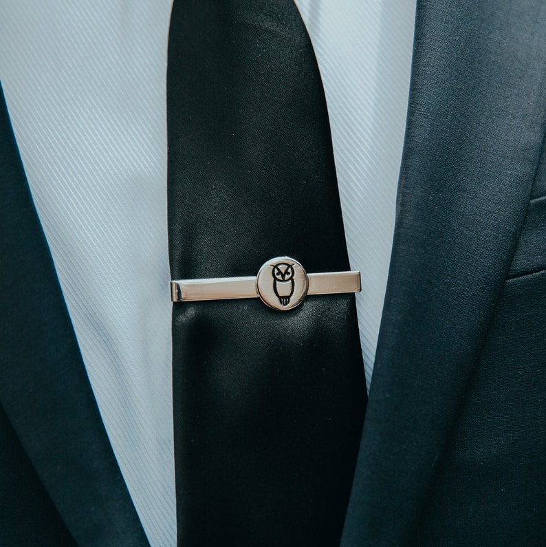 Owl Inspired Tie Clip Bar Gifts for Him Suit and Tie Accessories Tie Clips Mens Tie Clips Gifts for Men Father/'s Day Gifts