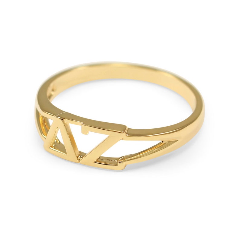 Delta Zeta Sunshine Gold Plated Ring //ΔΖ Sorority Jewelry // - Etsy