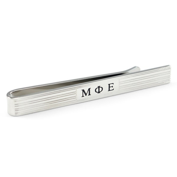 Mu Phi Epsilon Tie Clip // ΜΦΕ Fraternity Accessories // Greek Letter Tie Clip // Greek Life // Initiation Gifts // Greek Accessories //