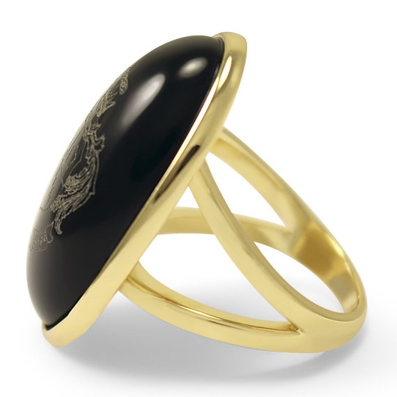 ゼータ タウ アルファ ダッチェス リング / 14K ゴールド メッキ 真鍮