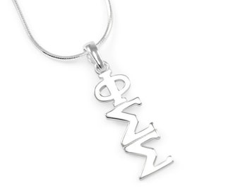 Phi Sigma Sigma Sterling Silver Lavaliere // Sorority Gifts // Big & Little Gifts // Sorority Lavalier // Greek Accessories // Gifts for her