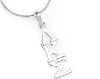 Colgante de solapa de plata esterlina Lambda Kappa Sigma // Joyería de hermandad ΛΚΣ // Regalos de hermandad // Regalos para ella // Collar de hermandad //