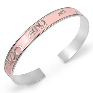 Alpha Phi Omega  Bangle (Pink) // ΑΦΩ Sorority Gifts // Initiation gifts // Holiday gifts // Greek life // Greek gifts // Sorority Bangle