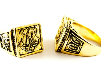 Iota Phi Theta Gold Plated Crest Ring // IΦΘ Fraternity Ring // Greek Rings // Big & Little Gifts // Gifts for Him // Fraternity Gift