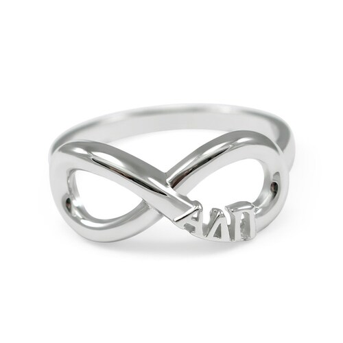 Alpha Delta Pi Sterling Silver Ring Set With Simulated Etsy