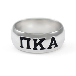 Pi Kappa Alpha Sterling Silver Wide Band Ring// ΠΚΑ Fraternity Ring// Fraternity Gifts// Men Rings// Gifts for him// College Graduation Gift