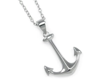 Nautical Sterling Silver Anchor Pendant / Anchor Necklace / Anchor Jewelry & Accessories / Anchor Gifts / Nautical Charms / Beach Charms