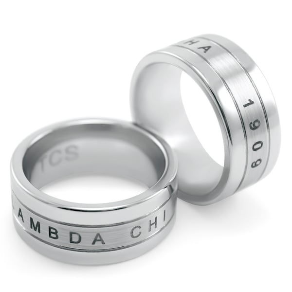 Lambda Chi Alpha Tungsten Ring// Fraternity Gifts // Big & Little Gifts // Greek Paddles // Initiation Gifts // Graduation Gifts // Greek