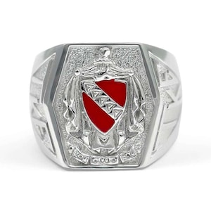 Tau Kappa Epsilon Bruderschaft Crest Ring mit roten Emaille / / Brüderlichkeit Ringe / / brüderlichen & Klasse Ringe / / Brüderlichkeit Geschenke / / Geschenke für ihn