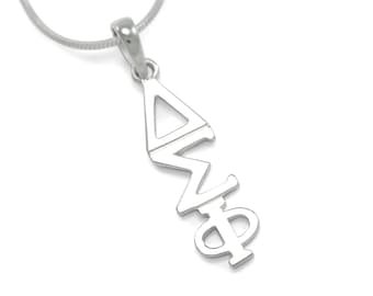 Delta Sigma Phi Sterling Silver Lavaliere // ΔΣΦ Fraternity Jewelry // Fraternity Gifts // Greek Jewelry // ΔΣΦ Lavaliere