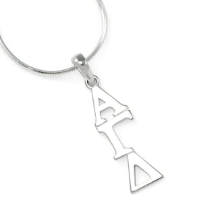 Alpha Gamma Delta Sterling Silver Lavaliere // ΑΓΔ Sorority Jewelry // Sorority ketting // Sorority geschenken // Geschenken voor haar // Grieks leven