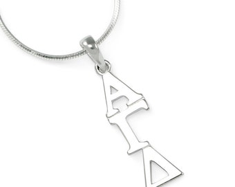 Alpha Gamma Delta Sterling Silver Lavaliere // ΑΓΔ Sorority Jewelry // Sorority necklace // Sorority gifts // Gifts for Her // Greek life