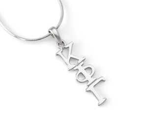 Kappa Phi Gamma Sterling Silver Lavaliere Pendant // Fraternity Jewelry // Fraternity Gifts // Fraternity necklace // Big and Little gifts