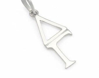 Delta Gamma 14k Solid White Gold Pendant / ΔΓ Sorority Jewelry / Sorority Gifts / Sorority necklace / Solid Gold / Real Gold