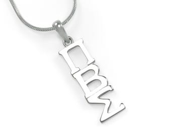 Pi Beta Sigma Sterling Silver Lavaliere Pendant // Sorority Jewelry // Sorority Gifts // Sorority necklace // Big and Little gifts