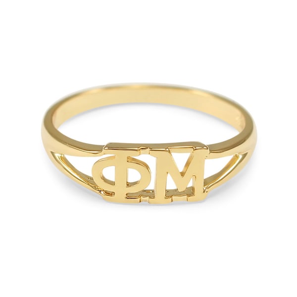 Phi Mu Sunshine Gold plated Ring // ΦΜ Sorority jewelry // Sorority gifts // Graduation Gifts // Gift Guide // Sorority Merchandise // Greek