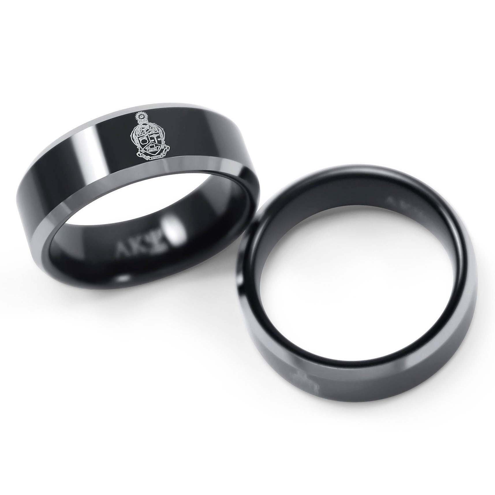Dreieck-Sterling Silber-Breitband-Ring / / Brüderlichkeit Ringe