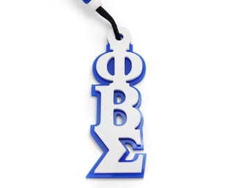 Phi Beta Omega TIKI style Halskette mit griechischen Buchstaben