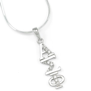 Alpha Signa Phi Sterling Silber Lavaliere besetzt mit künstlichen Diamanten // ΑΣΦ Bruderschaft // Lavaliere // College // bei den griechischen Traditionen
