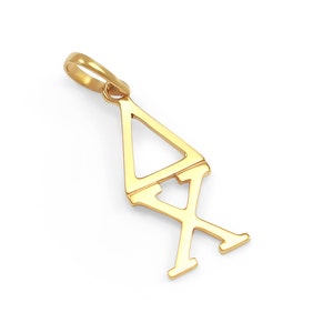 Delta Chi 14k Solid Gold Fraternity Pendant // ΔΧ Fraternity Jewelry and Accessories // Fraternity Gifts // Gold Necklace // Solid Gold