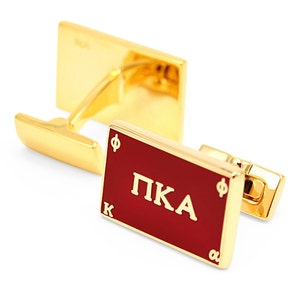 Pi Kappa Alpha Cuff Links (Gold-Plated) // ΠΚΑ Fraternity // Fraternity Gifts // Initiation Gifts // Big & Little Gifts // Mens Accessories