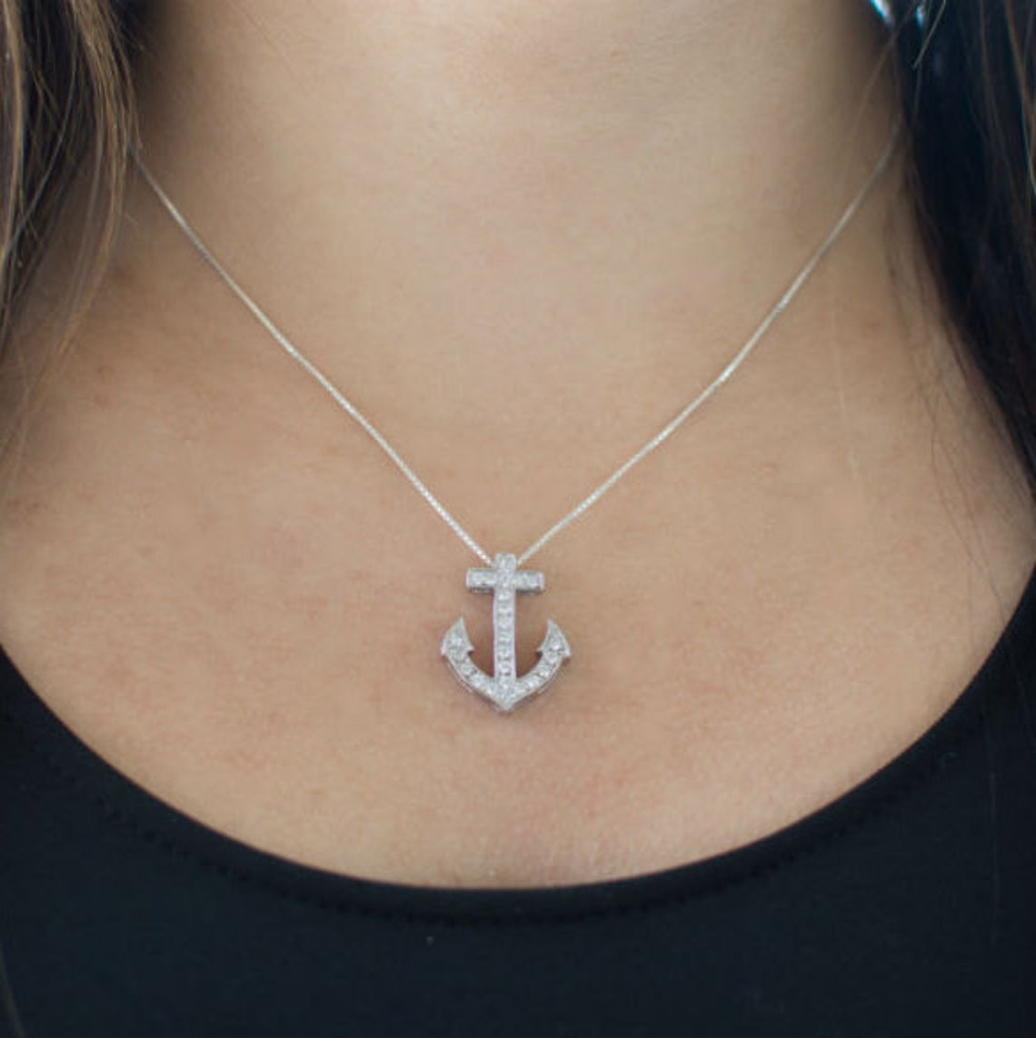 Delta Gamma Anchor Pendant // ΔΓ Sorority Necklace // Sorority Etsy