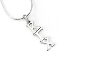 Kappa Gamma Chi Sterling Silver Lavaliere Pendant // Sorority Jewelry // Sorority Gifts // Sorority necklace // Big and Little gifts