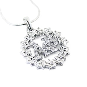 Alpha Phi Sorority Ivy Leaf Circular Pendant with CZs // Sorority Jewelry // Sorority Necklace // College Gifts // Big and Little Gifts