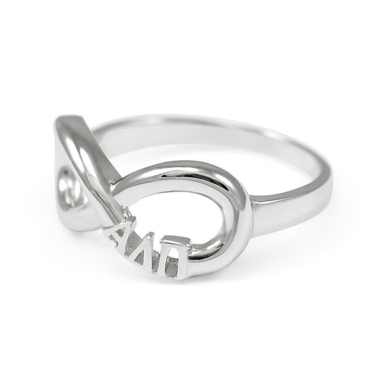 Alpha Delta Pi Sterling Silver Infinity Ring // ΑΔΠ Sorority Etsy