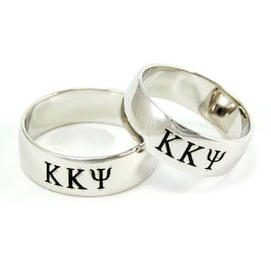 Kappa Kappa Psi Fraternity Men&#39;s Ring // KΚΨ Wide Band Ring // Rings for Men // Graduation Gifts // Big Bro Little Bro Gifts // College Gift