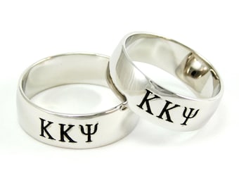 Kappa Kappa Psi Fraternity Men's Ring // KΚΨ Wide Band Ring // Rings for Men // Graduation Gifts // Big Bro Little Bro Gifts // College Gift