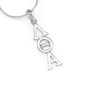 Pendentif cravate en argent sterling lambda thêta alpha // Bijoux de fraternité // Cadeaux de fraternité // Collier de fraternité / Grands et petits cadeaux