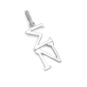 Sigma Nu 14k Solid White Gold Pendant // ΣΝ Fraternity // Sigma Nu Jewelry // Brotherhood Gifts // Solid Gold // Real White Gold Necklace