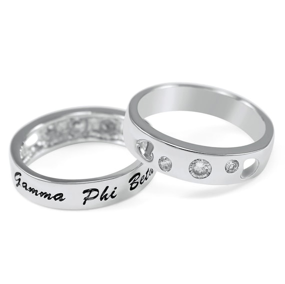 Gamma Phi Beta sterling silver ring with cut-out letters NEW!!***