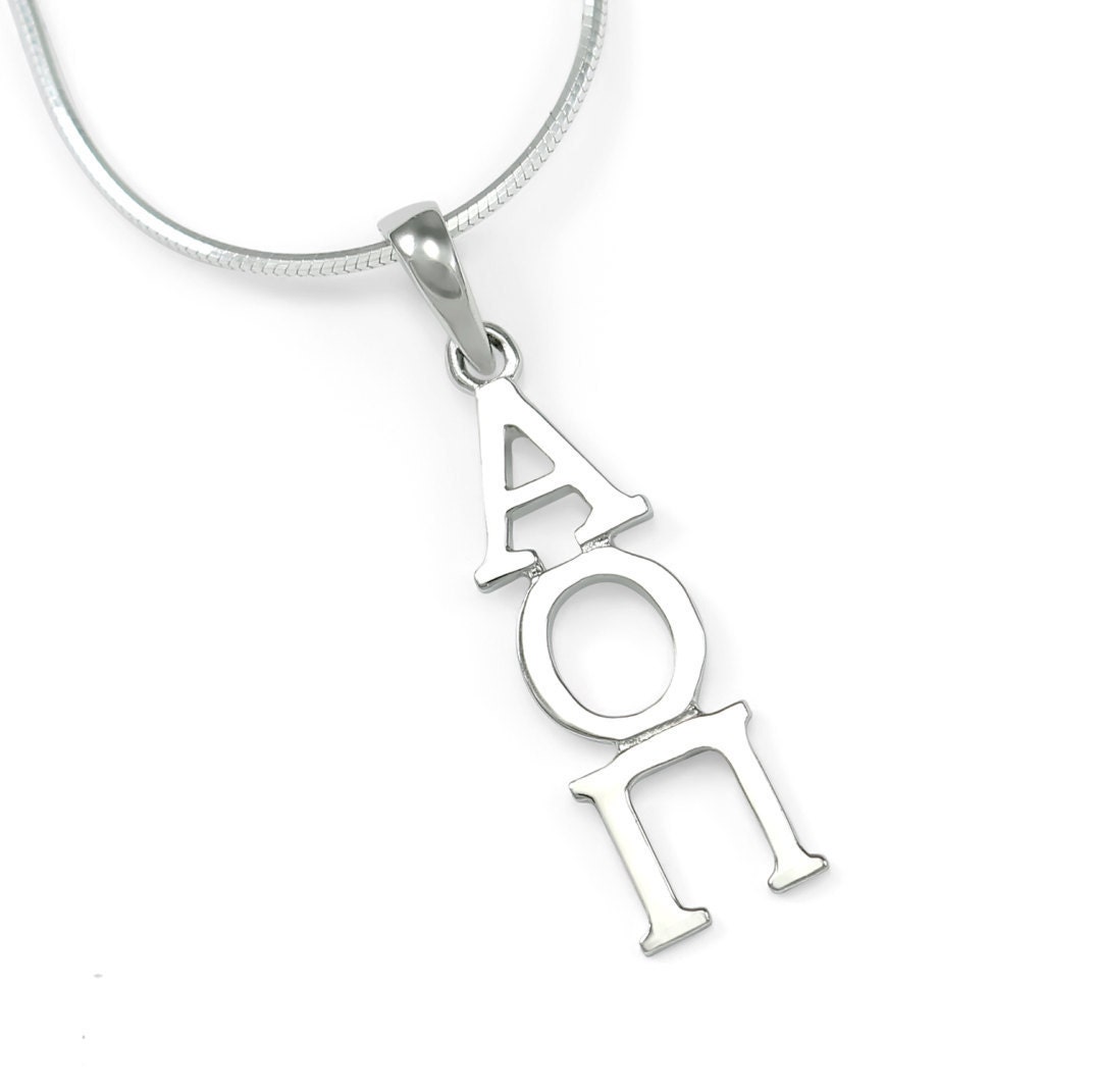 Alpha Omicron Pi Sterling Silver Lavaliere // ΑΟΠ // Sorority necklace // Gifts for Her // Sorority gifts // Big and Little // aoii // Greek