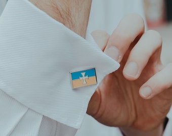 Sigma Chi Flag Cuff Links (Silver) // ΣΧ Fraternity // Father's Day Gifts // Fraternity Gifts // Mens Fashion // Gifts for Him // Greek