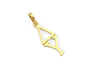 Delta Ypsilon 585 Massivgold Anhänger // ∆Y Bruderschaftsschmuck // Kleine und große Geschenke // Massivgold // Echtgold Halskette