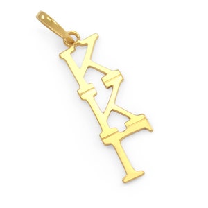 Kappa Kappa Gamma 14k Solid Gold Pendant / ΚΚΓ Sorority Jewelry / Sorority Gifts / Sorority necklace / Solid Gold / Real Gold