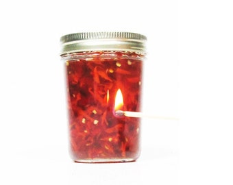 Light My Fire - Organic Hot Pepper Jam - Bhut Jolokia Ghost Borg 9 Carolina Reaper Jam - Hot Pepper Jelly - Gourmet Gift for Him