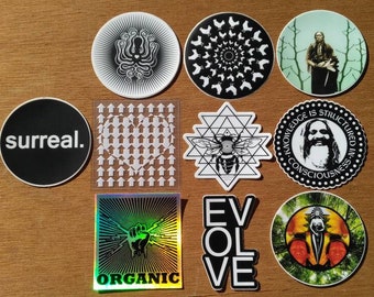 Sticker Multi-Pack - 10 Vinyl Weatherproof Durable Stickers - Original Art - Limited Edition