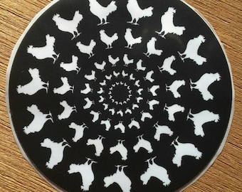 Chicken Sticker - 3" Circle Vinyl Weatherproof Durable Sticker