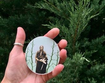 Quanah Parker Sticker - 3" Vinyl Weatherproof Durable Circle Sticker