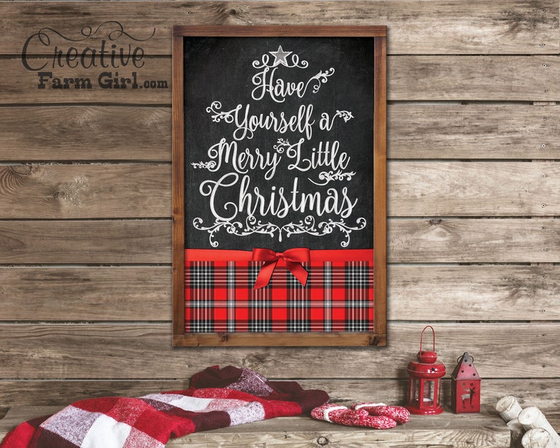 Have Yourself a Merry Little Christmas Canvas and Wood Sign. - Etsy