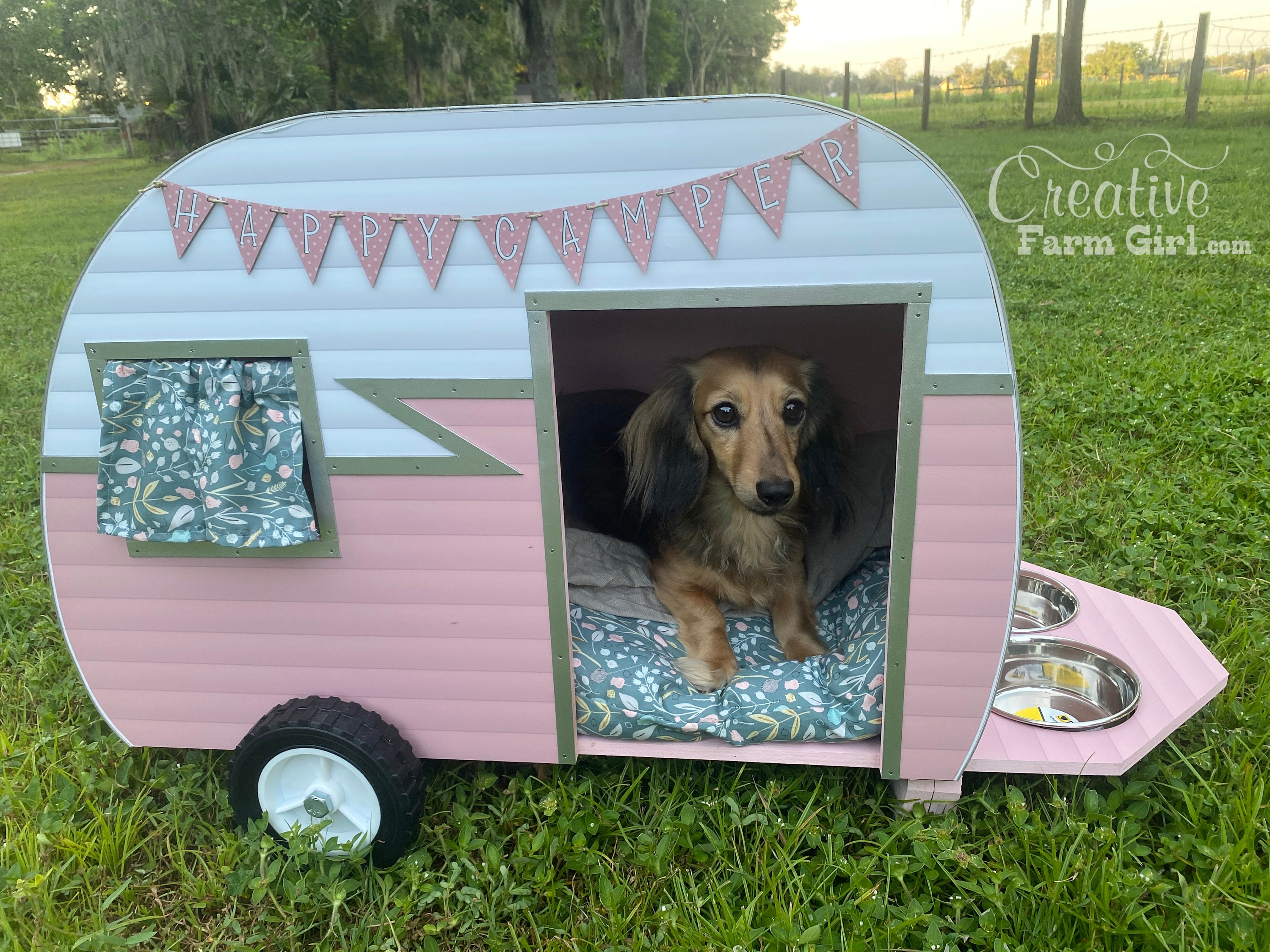 Vintage camper store dog house