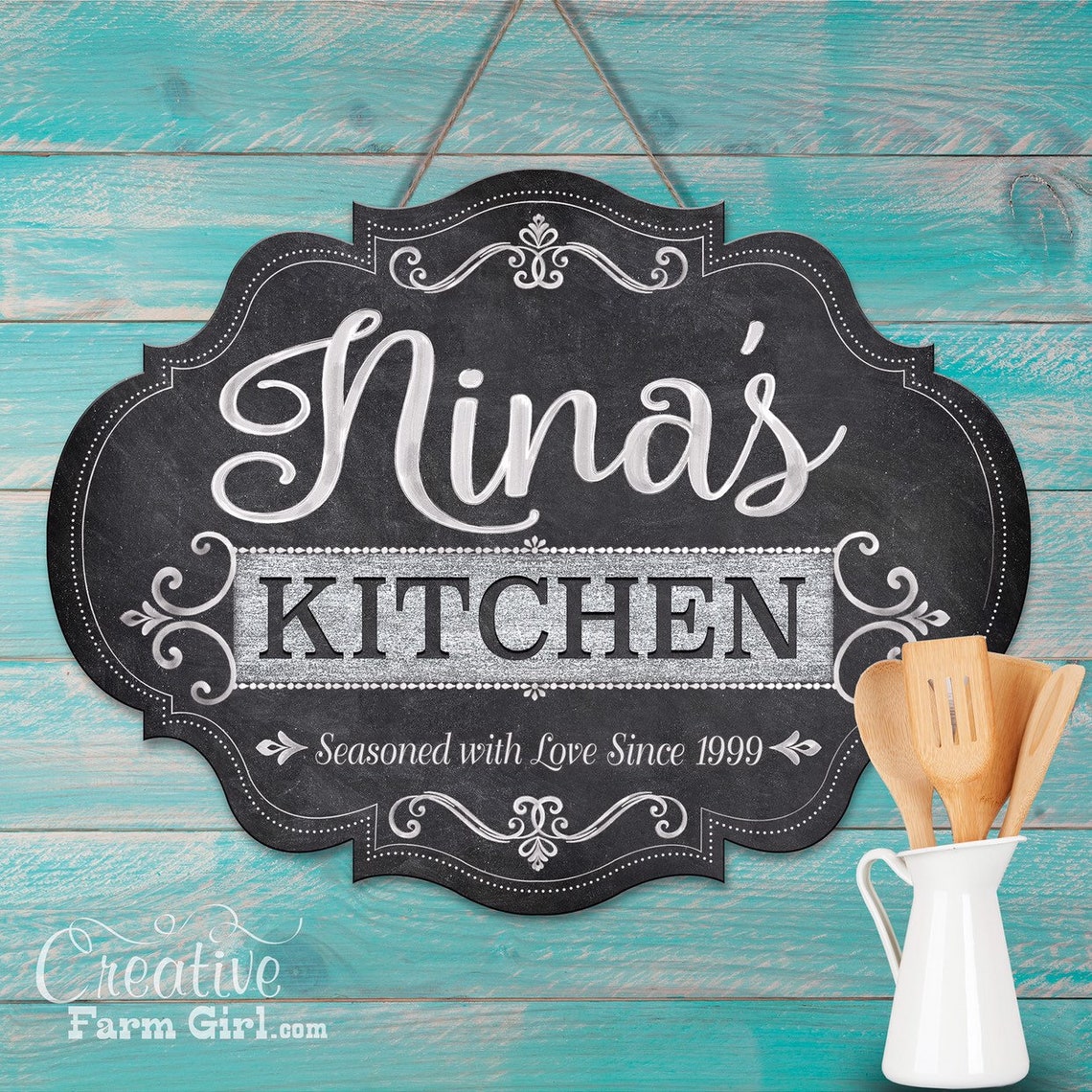 Personalized Chalkboard Kitchen Sign chalkboard sign Etsy