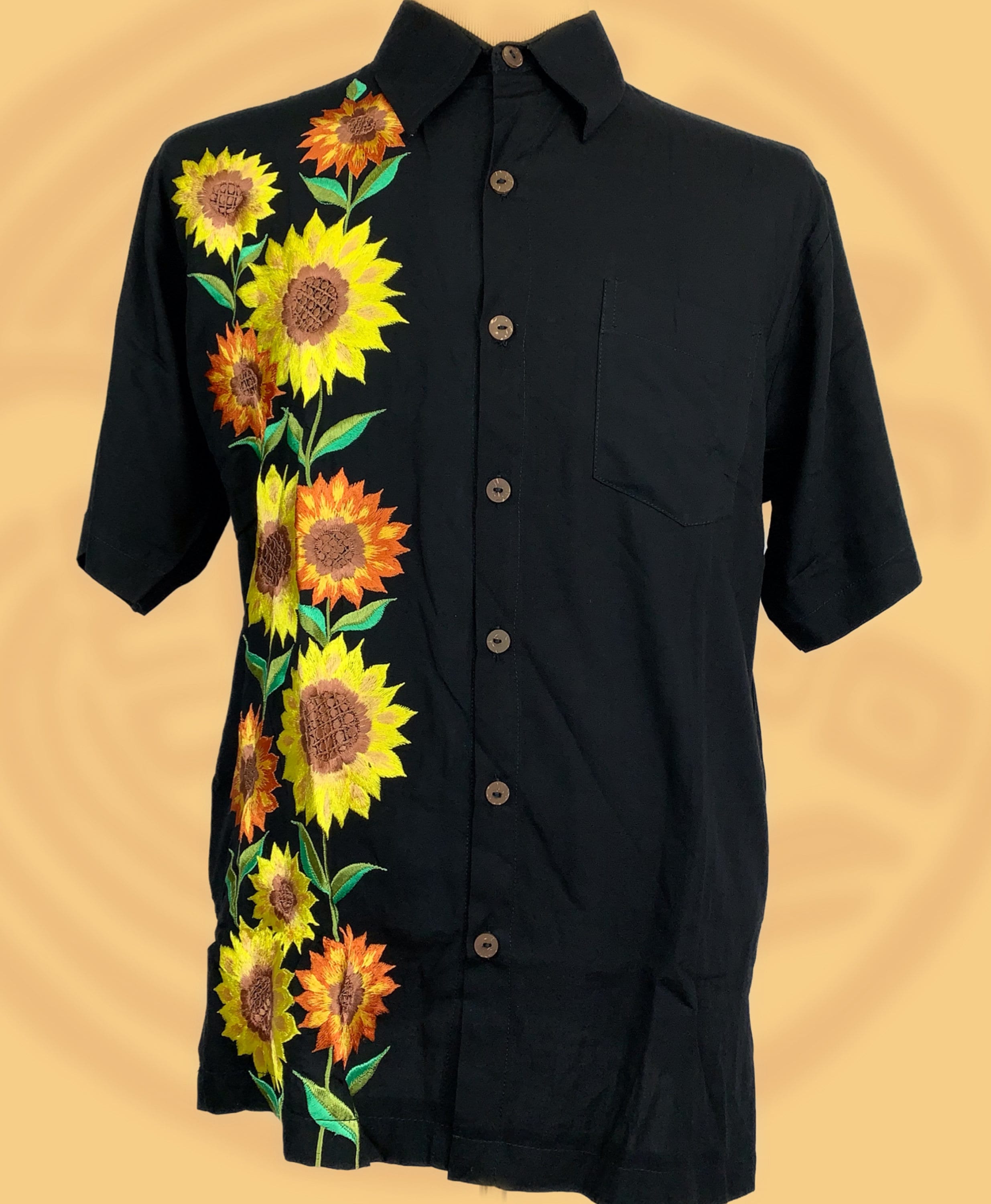 Sunflowers Embroidered Short Sleeve 