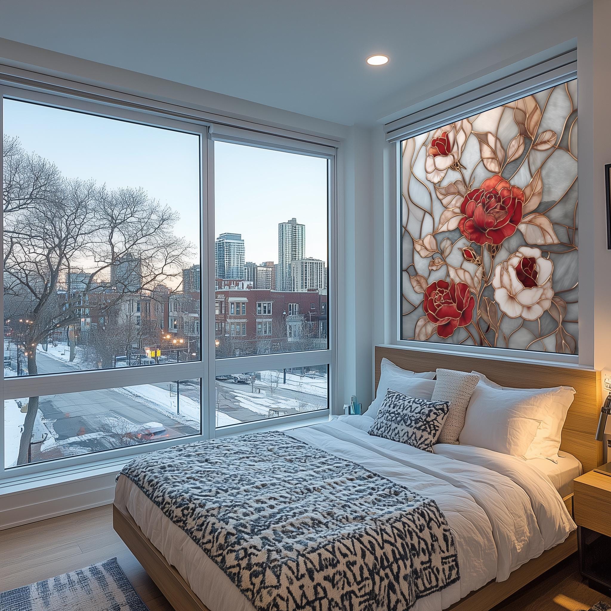 Stained Glass Premium Window Film, Custom Size, Frosted - Stained Glass ...