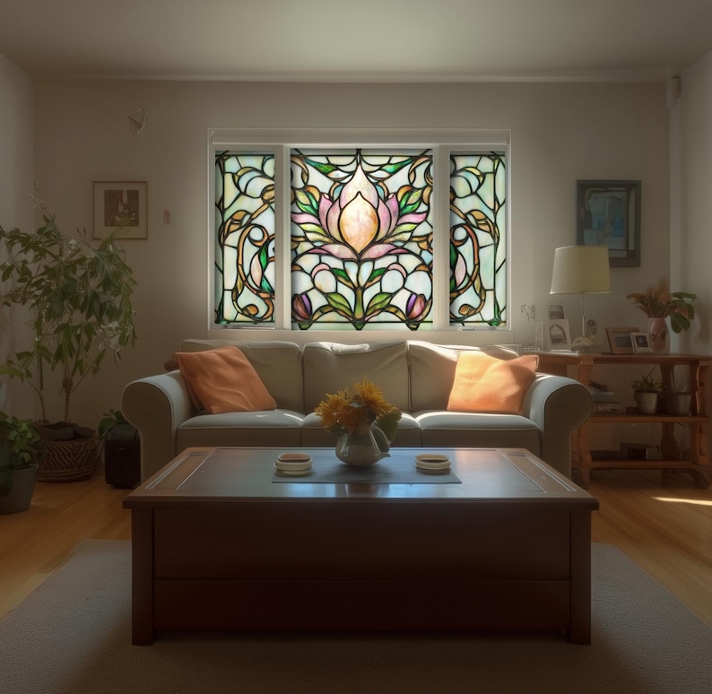Stained Glass Premium Window Film, Custom Size, Frosted - Victorian ...