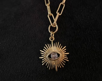 Ray of light Evil Eye Protection necklace
