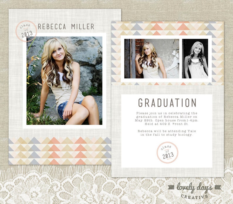 Senior Graduation Announcement Template High school graduation Etsy